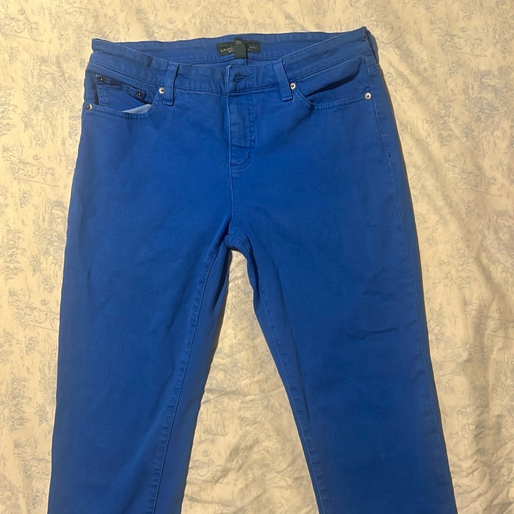 Bright Midnight Blue Lauren Jeans Co Denim Jeans Vintage excellent condition - Picture 9 of 11
